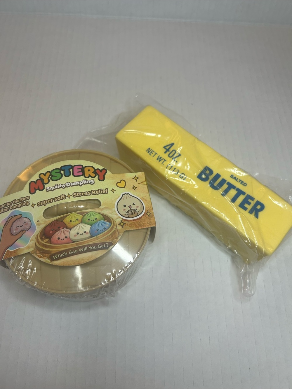 Mystery Squishy Dumpling & squishy Butter bundle